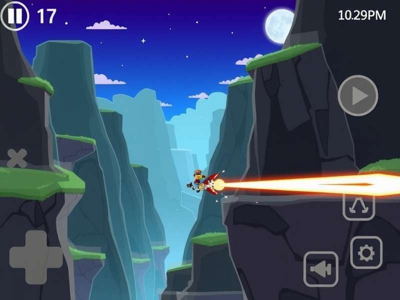 Intense Rocket Racing Action in Gorge Rocket Rider Gorge Rocket Rider Gameplay Screenshot